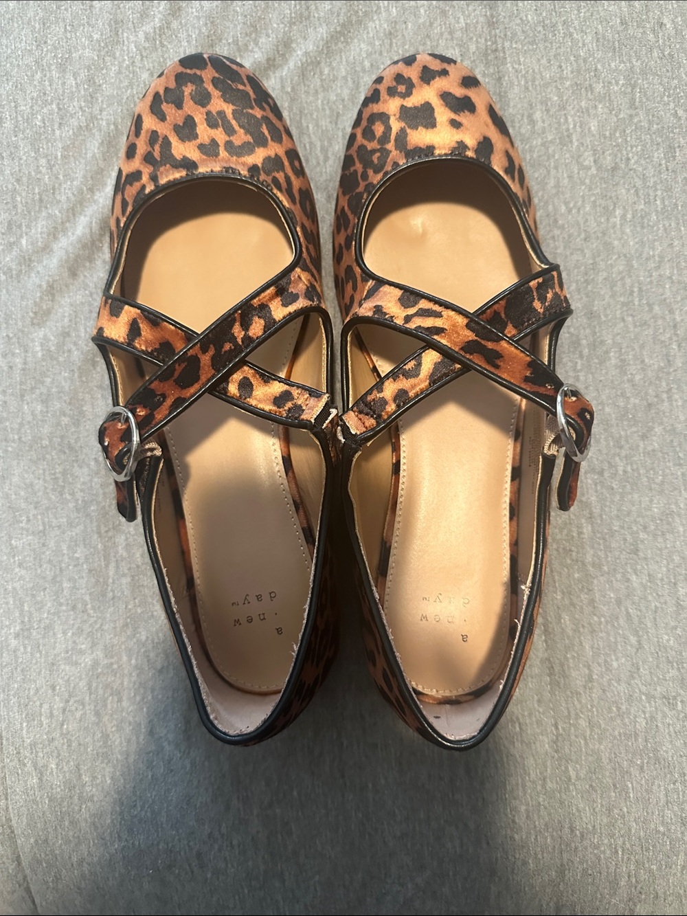 a new day Leopard-Print Mary Jane Flats - Brown/Black